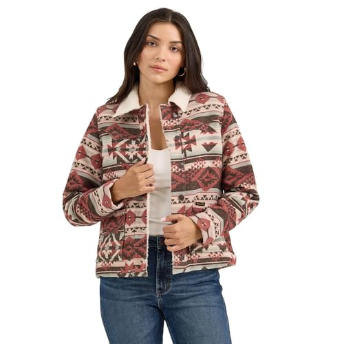 Wrangler Women's Sherpa Lined Jacquard Shacket4