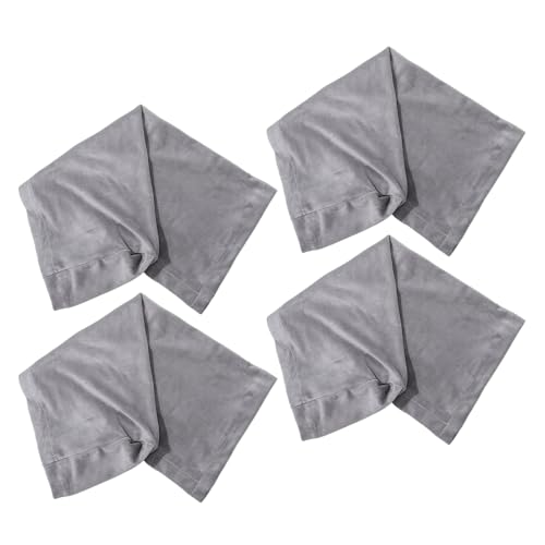 HOODANCOS Fundas Elásticas para Reposabrazos de Sofá y Sillón, 4 Piezas de Poliéster y Terciopelo, Ajustables, Cómodas y Aplicables para Sala de Estar