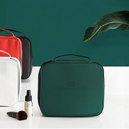 Preisvergleich Produktbild TYSYA GYCOZ Haushaltskosmetiktasche Großraumhandtasche Eigenständiger Charakter Abnehmbares PU-Material Metallreißverschluss Grün Orange Schwarz Weiß Kosmetiktasche (Color : Green)