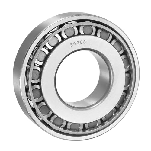 sourcing map 30308 Tapered Roller Bearing Cone and Cup Set, 40mm Bore x 90mm OD x 25.5mm Thick, Chrome Steel Taper Bearing Set, ABEC-3