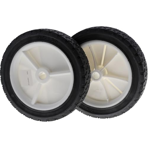 Lot de 2 roues pour tondeuse à gazon diamètre 200mm alésage 12.7mm