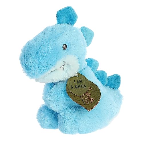 Aurora® Eco-Friendly Eco Ebba™ Sydney Stego Rattle™ Baby Stuffed Animal - Recycled Materials - Interactive Fun - Blue 5.5 Inches