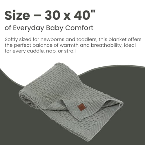 Image of Pineapple Design 100% Organic Cotton Baby Blanket 80 x 100 cm Dark Green - GOTS Certified, Soft and Breathable, Ideal for Newborns and Infants