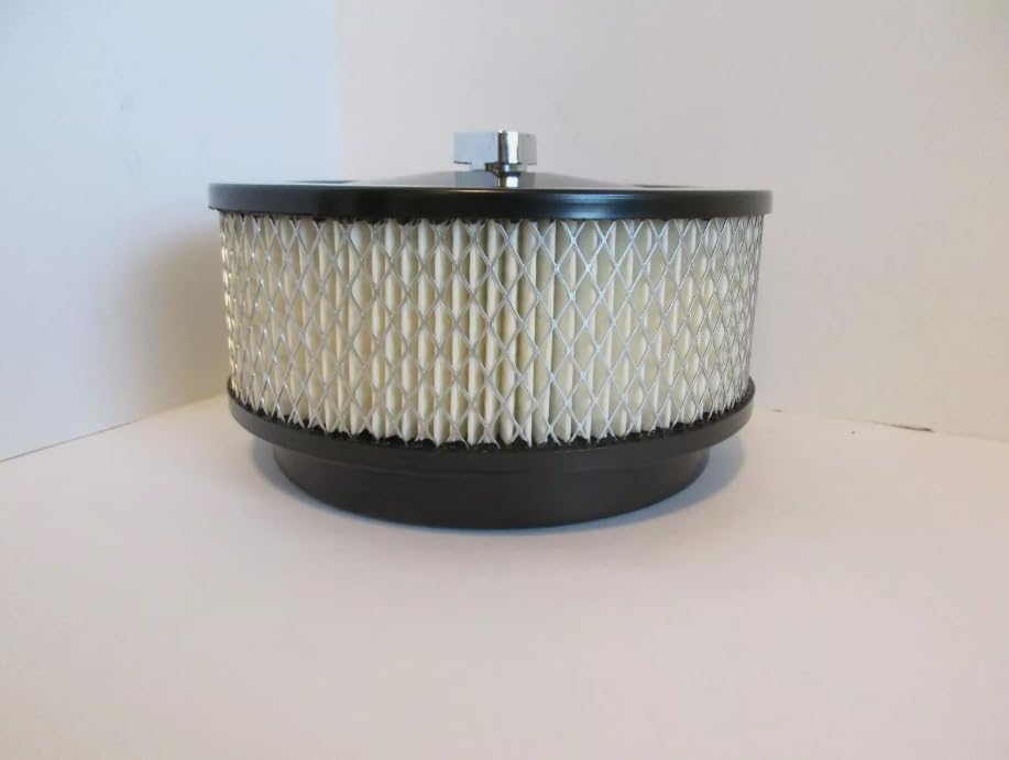 Black 6 3/8" Muscle Car Style Air Cleaner / Paper 5 1/8" Carb #2292BK/PA