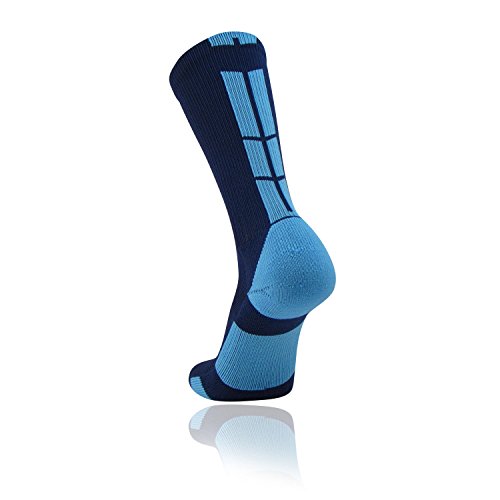 Baseline 3.0 Athletic Crew Socks (Navy/Columbia Blue, Medium)
