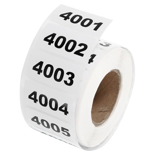 Autocollants numérotés consécutifs pour rangement de fournitures uxcell 4x2 cm