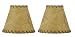 Urbanest 1100504a Chandelier Lamp Shades 6-inch, Hardback, Faux Leather, Laced Trim, Clip on (Set of 2)