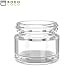 (200 Pack) 5ml Thick Glass Jars with Black Lids - Airtight Containers for Oil, Lip Balm, Wax, Cosmetics - Mini Refillable Jars Great for Travel, Samples, & More