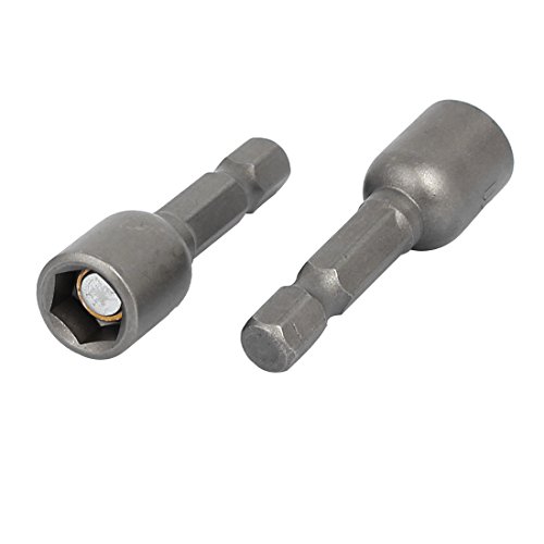 Sourcingmap 40mm Long 8mm Inner Dia Metal Magnetic Socket Hex Nut Driver Adapter Bits 5pcs, 8mm x 40mm - Image 2