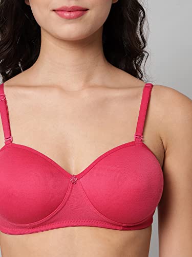 Image of SPUNN Women's Cotton Blend Light Padded Wirefree T-Shirt Bra Combo