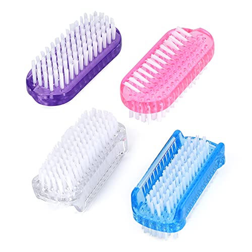 4 pcs ongles brosses à,en Plastique Main ongles Brosse de nettoyage à la main Cover