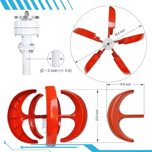 Éolienne verticale 12V pour recharger vos batteries sans bruit en extérieur