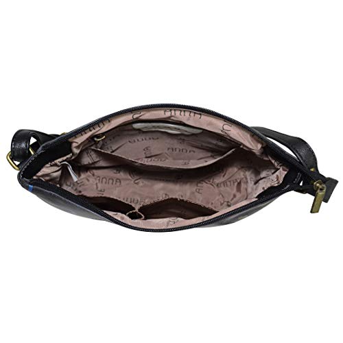 Image of Anna by Anuschka Women's Hand-painted Women's Genuine Leather Slim Medium Crossbody