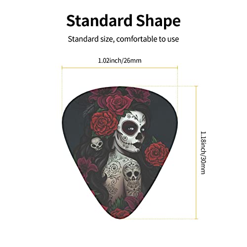 Médiators de guitare 12-Pack Day Of The Dead Girl’S Skull Face Art médiators de guitare pour guitare électrique guitare… - Les Beatles, Paul McCartney, John Lennon, RIngo Starr, George Harrison Médiators de guitare 12-Pack Day Of The Dead Girl'S Skull Face Art médiators de guitare pour guitare électrique guitare… – Image 4
