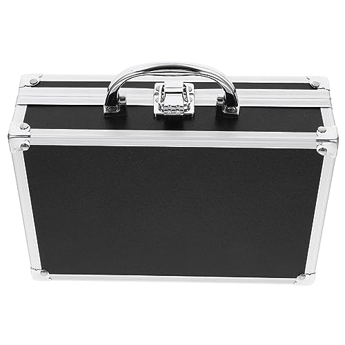 TOYANDONA Multifunctional Briefcase with Safety Clasp Portable Hard Storage Case for Men Large Capacity Toolbox for Instruments and Accessories Compact Organizer for Travel and Business