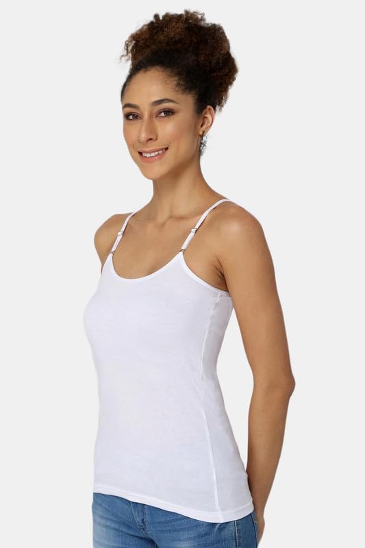 Image of Intimacy Cotton Camisole for Women with Adjustable Spaghetti Straps Comfortable Everyday Wear Camisole Slip for Women