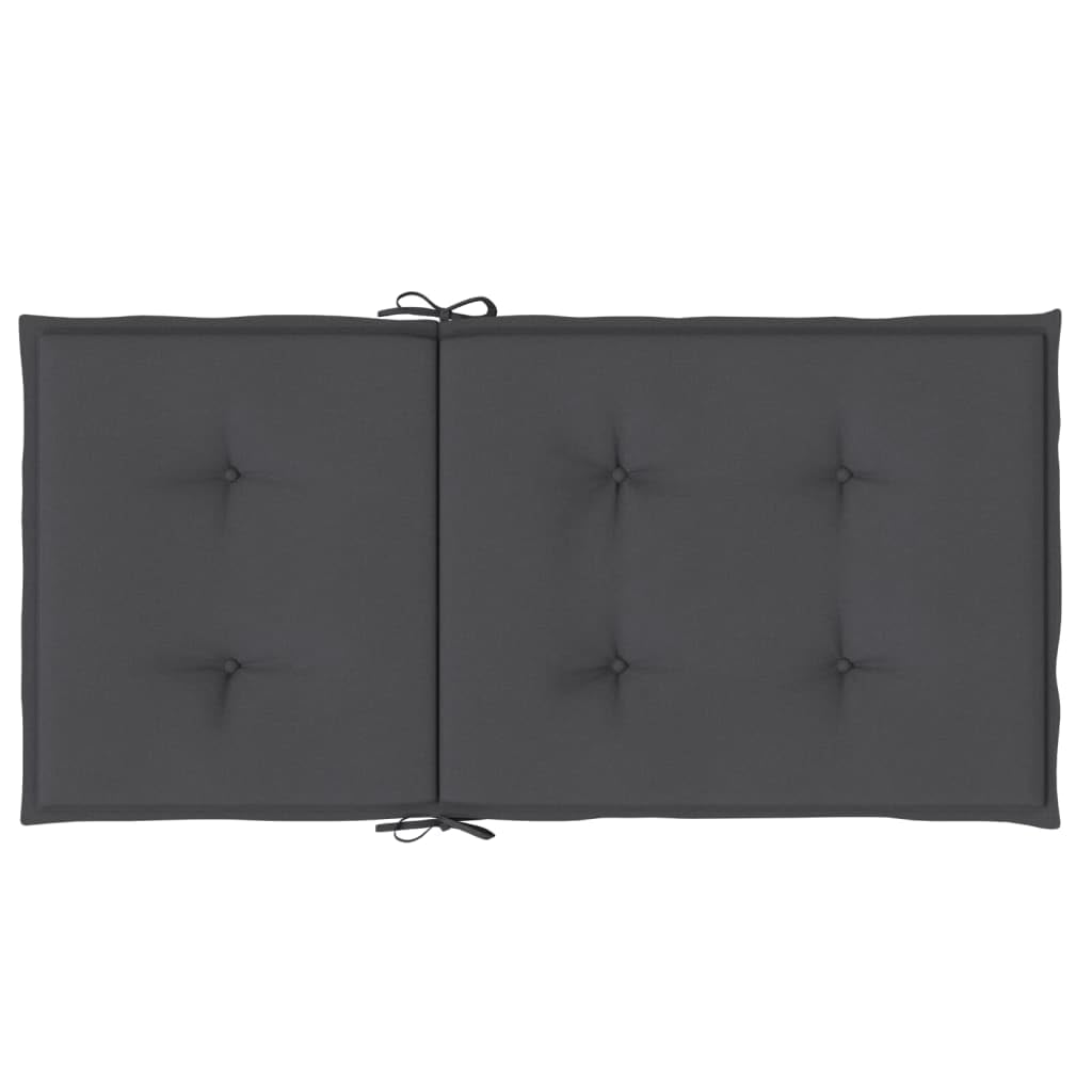 ShGaxin Cojines Silla Respaldo bajo 4 ud Tela Gris Antracita Melange, Cojines para Butacas De Jardin, Cojines Sillas Cocina, Cojines para Sillas De Terraza, Cojin Silla Exterior - 4002443