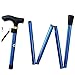 Produktbild A&D Klappbarer Bergstock Gehstock Leichtgewichtiger Canes Höhenverstellbarer Gehstock Sticks mit Handschlaufe Unisex,Blue