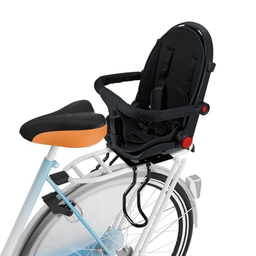 OUSEXI 2026 Black New Rear Child Bike Seat,Rear Mounted Kids Bike Seats,Back Mount Child Seat,Fits All Bicycle Rear Frames Upgrade