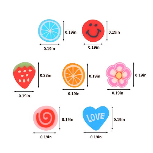 Ccinee Nail Art Slices,3D Assorted Slices Fruit Animal Flower Polymer Clay Slices For Slime Craft,4500Pcs,1/5 Inche #TOP24