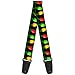 Buckle-Down Guitar Strap Christmas Lights Black Multi Color 2 Inches Wide (GS-W35570)