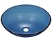 P106 Aqua Colored Glass Vessel Sink