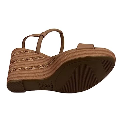 Sandália Anabela Alta Feminina Moleca 5411.1132 Nude