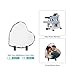 PYD Life 12 Pack Sublimation Photo Slates Heart Shape Rock Blanks 5.3 x 5.3 Inch Bulk Square Stone Frame White with Display Holder for Heat Press Transfer Printing