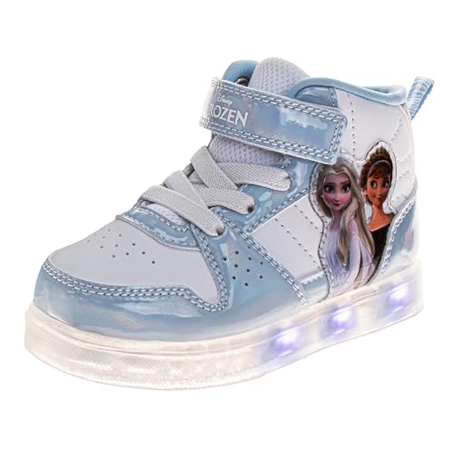 Lightweight Lace Up Ankle High Top Shoes - Blue White (size 