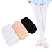 Ehdching Pack of 3 Kids Girls Baby Soft Microfiber Tights Ballet Dance Velvet Stockings Pantyhose Tights (M(4-6y), light pink,white,black)