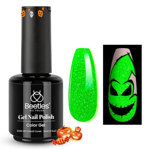 Beetles Halloween Gel Polish, Luminous Green Glow in the Dark Gel Polish