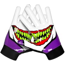 SLEEFS Football Receiver Gloves [1 Pair] - No Slip, Crazy Sticky Silicone Grip - Youth and Adult Sizes