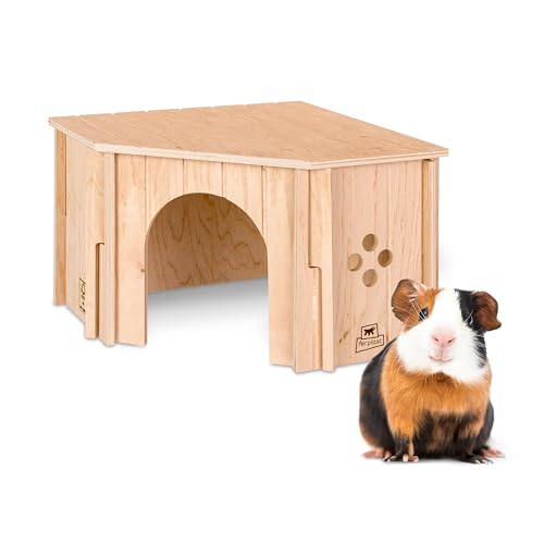 Maison pour lapin en bois d'angle Ferplast M pour optimiser l'espace