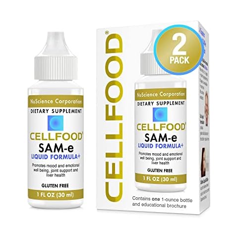 Cellfood SAM-e Liquid Formula+ - 1 fl oz, Pack of 2 -Easier Absorption & Better Bioavailability - Gluten Free, Non-GMO - 60-Day Supply Cover