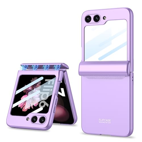 Coque Samsung Z Flip 6 5G Violette avec charnière tout compris et film d'écran intégré