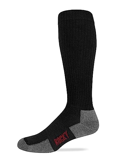 Rocky Mens Merino Wool over the calf All Season Boot Socks 1 Pair Pack (as1, alpha, l, regular, regular, Black)