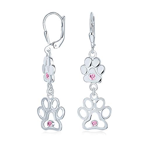 Boucles d'oreilles patte de chien chat argent 925 pour sublimer votre tenue