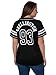 Disney Jack Skellington 93 Womans Jersey Shirt Button (Black, XX-Large)