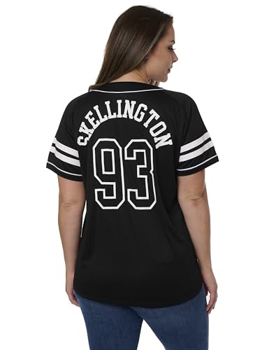 Disney Mickey Mouse Stitch Jack Skellington Womans Jersey Shirt Button Front Plus Size3