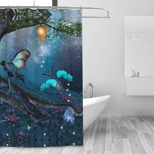 Rideau de douche imperméable haut de gamme 183x183 cm imprimé féerique - 8