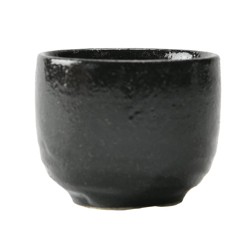 Amazon.co.jp: 瀬戸黒 ぐいのみ [50×39mm] | お猪口、ぐい飲み