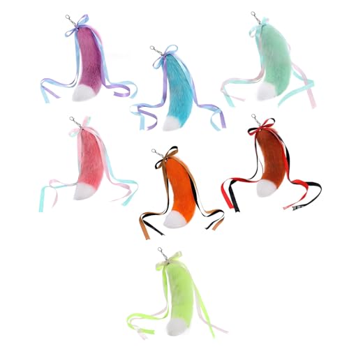 Porte-clés queue d'animal en peluche 40 cm pendentif de sac à main - 3