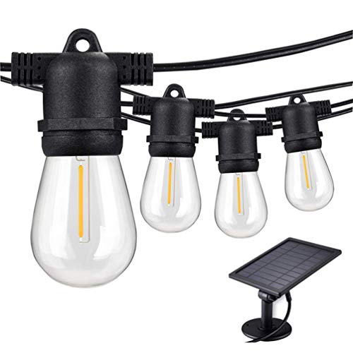 Uonlytech Solar String Light Vintage Waterproof LED Hanging Bulbs Pergola Lights Party Festival Holiday Wedding Decor for Backyard Cafe Garden Bistro Patio