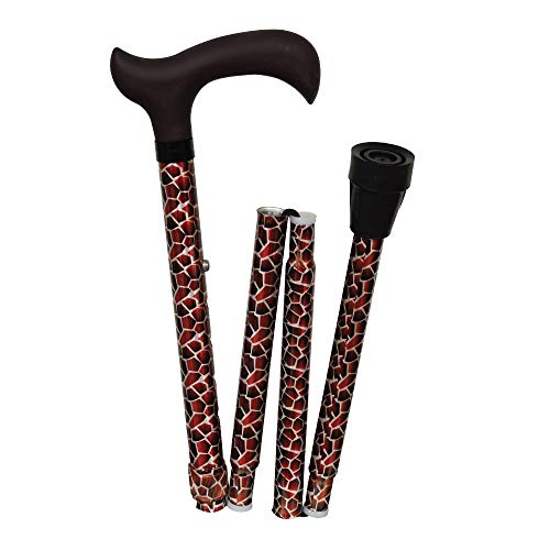 Bastone da passeggio in alluminio estensibile e pieghevole giraffa