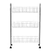 Household Essentials 7011 Slim Line 3-Tier Metal Storage Cart | Satin Silver