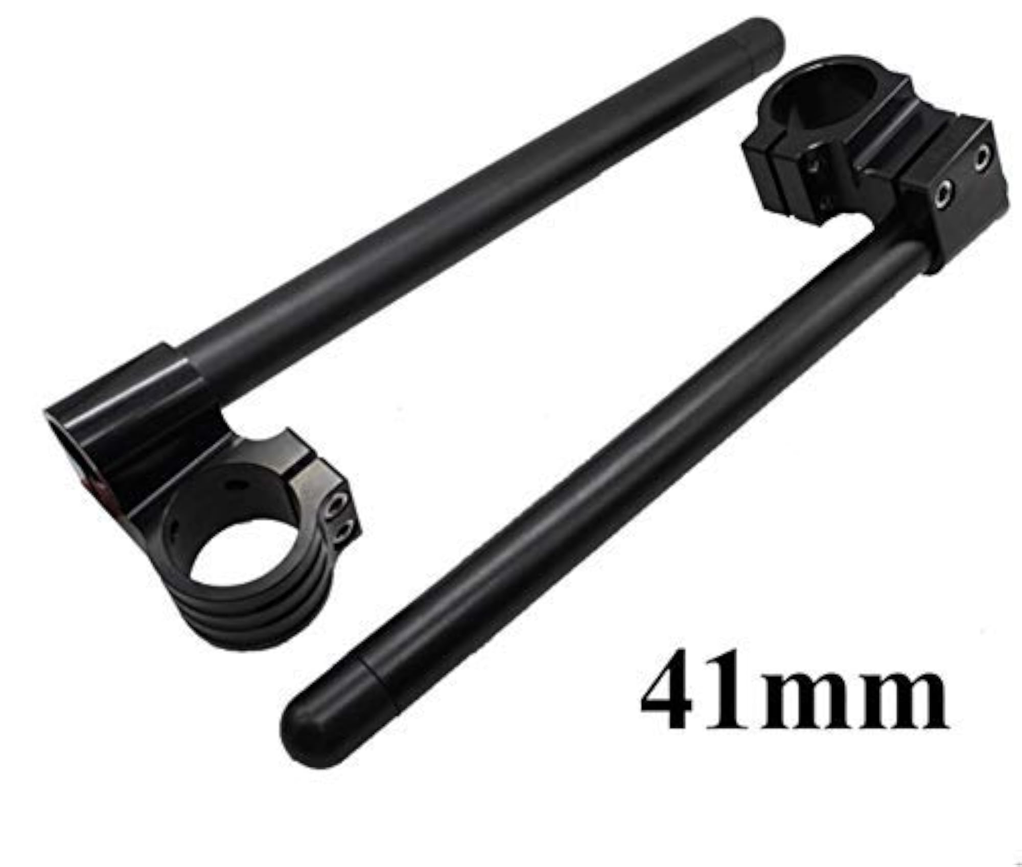 41mm Motorcycle Aluminum CNC Riser Fork Tube Clip On Handlebar