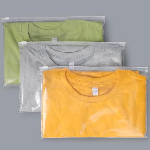 Svaldo Zip Beutel für Kleidung, 50 Stück 30.5 * 20.5cm Plastiktasche mit Reißverschluss, Wasserdichter Poly- & Kunststoffbeutel für Kleidung (Ohne Entlüftungsöffnungen)
