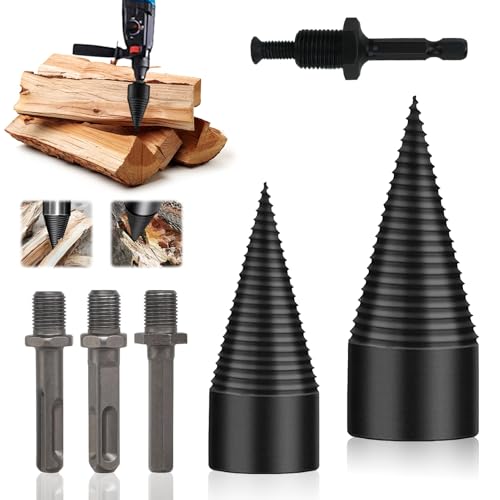 Holzspalter bohrer, 42mm + 32mm mit 4 Bohrgriffe, Holzspalter Schraube...