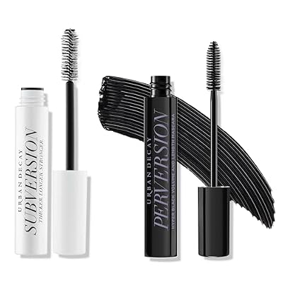 Urban Decay Perversion Volumizing Black Mascara + Subversion Eyelash Primer Bundle - for Length & Volume - Bold, Buildable Lash Look