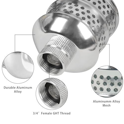 Hourleey 2 Pack Bubbler Sprinkler Heads, Aluminum Diffuser Flood Nozzle for Delicate Watering, Gentle Garden Metal Watering Soaker Sprinkler for Plants Garden Lawn Yard - Image 4
